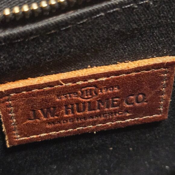 J.W. Hulme Satchel American Heritage Leather Purse Shoulder Top Handle Crossbody - Picture 9 of 11